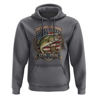 Vintage 250 Years Of Fishing Hoodie American Flag Fisherman