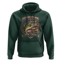 Vintage 250 Years Of Fishing Hoodie American Flag Fisherman
