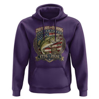 Vintage 250 Years Of Fishing Hoodie American Flag Fisherman