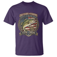 Vintage 250 Years Of Fishing T Shirt American Flag Fisherman