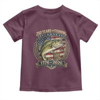 Vintage 250 Years Of Fishing Toddler T Shirt American Flag Fisherman