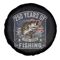 Vintage 250 Years Of Fishing Spare Tire Cover Patriotic Angler