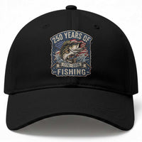 Vintage 250 Years Of Fishing Baseball Cap Patriotic Angler