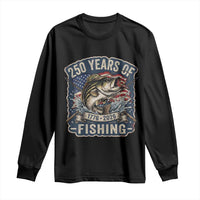 Vintage 250 Years Of Fishing Long Sleeve Shirt Patriotic Angler
