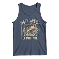 Vintage 250 Years Of Fishing Tank Top Patriotic Angler