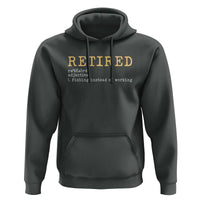 Retired Definition Fishing Hoodie Funny Retirement Fisherman Gift
