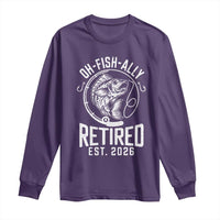 Officially Retired Est 2026 Fishing Long Sleeve Shirt Funny Fishing Retirement Gift