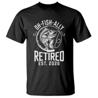Officially Retired Est 2026 Fishing T Shirt Funny Fishing Retirement Gift