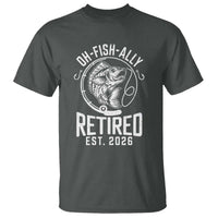 Officially Retired Est 2026 Fishing T Shirt Funny Fishing Retirement Gift