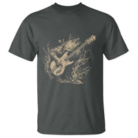 Vintage Trout Playing Guitar T Shirt Funny Fishing Musician Gift