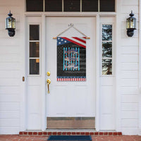 Striped Bass Fishing Skeleton Patriotic Garden Flag USA Flag Angler Gift
