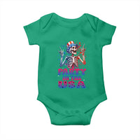 Funny Party In The USA Skeleton Rock Hand Baby Onesie 4th Of July Rocker Gift