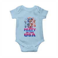 Funny Party In The USA Skeleton Rock Hand Baby Onesie 4th Of July Rocker Gift