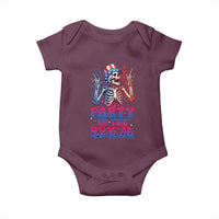 Funny Party In The USA Skeleton Rock Hand Baby Onesie 4th Of July Rocker Gift