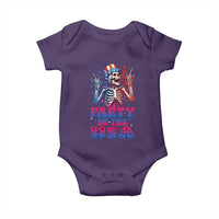 Funny Party In The USA Skeleton Rock Hand Baby Onesie 4th Of July Rocker Gift