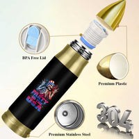 Funny Party In The USA Skeleton Rock Hand Bullet Tumbler 4th Of July Rocker Gift