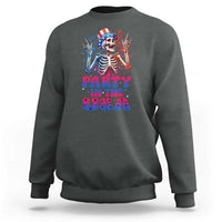 Funny Party In The USA Skeleton Rock Hand Sweatshirt 4th Of July Rocker Gift