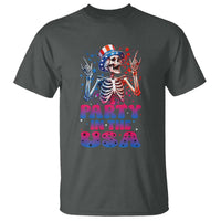 Funny Party In The USA Skeleton Rock Hand T Shirt 4th Of July Rocker Gift