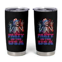 Funny Party In The USA Skeleton Rock Hand Tumbler Cup 4th Of July Rocker Gift