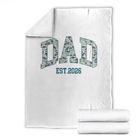Promoted To Dad Est 2026 Throw Blanket Camo Fishing New Dad Gift