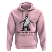 Flight Was Never An Option Hoodie Funny Penguin Roller Skates