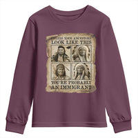 Indigenous Peoples Day Youth Sweatshirt Unless Your Ancestors Look Like This Youre Immigrant