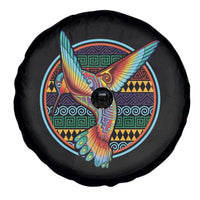 Colorful Geometric Tribal Hummingbird Spare Tire Cover Southwest Pattern Graphic