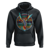 Colorful Geometric Tribal Hummingbird Hoodie Southwest Pattern Graphic