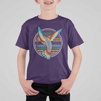 Colorful Geometric Tribal Hummingbird T Shirt For Kid Southwest Pattern Graphic
