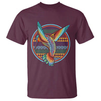 Colorful Geometric Tribal Hummingbird T Shirt Southwest Pattern Graphic