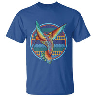 Colorful Geometric Tribal Hummingbird T Shirt Southwest Pattern Graphic