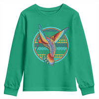 Colorful Geometric Tribal Hummingbird Youth Sweatshirt Southwest Pattern Graphic