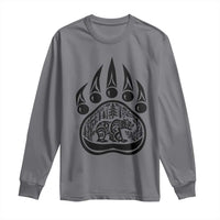 Native Inspired Alaska Grizzly Bear Long Sleeve Shirt Pacific Northwest Pride