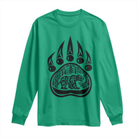 Native Inspired Alaska Grizzly Bear Long Sleeve Shirt Pacific Northwest Pride
