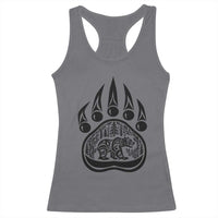 Native Inspired Alaska Grizzly Bear Racerback Tank Top Pacific Northwest Pride