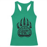 Native Inspired Alaska Grizzly Bear Racerback Tank Top Pacific Northwest Pride