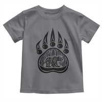 Native Inspired Alaska Grizzly Bear Toddler T Shirt Pacific Northwest Pride