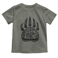 Native Inspired Alaska Grizzly Bear Toddler T Shirt Pacific Northwest Pride