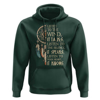 Indigenous Dreamcatcher Tribal Graphic Hoodie Listen To The Wind Listen To The Silence