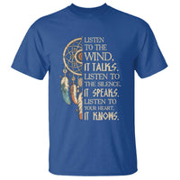 Indigenous Dreamcatcher Tribal Graphic T Shirt Listen To The Wind Listen To The Silence