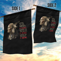 Listen To The Wind Listen To The Silence Garden Flag Native American Wisdom