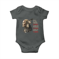 Listen To The Wind Listen To The Silence Baby Onesie Native American Wisdom