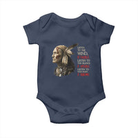 Listen To The Wind Listen To The Silence Baby Onesie Native American Wisdom