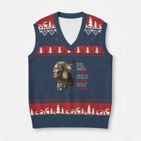 Listen To The Wind Listen To The Silence V-Neck Knit Sweater Vest Native American Wisdom