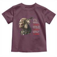 Listen To The Wind Listen To The Silence Toddler T Shirt Native American Wisdom
