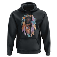 Dream Catcher Colorful Boho Floral Feather Graphic Hoodie