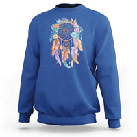 Dream Catcher Colorful Boho Floral Feather Graphic Sweatshirt