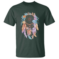 Dream Catcher Colorful Boho Floral Feather Graphic T Shirt