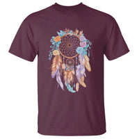 Dream Catcher Colorful Boho Floral Feather Graphic T Shirt
