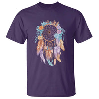 Dream Catcher Colorful Boho Floral Feather Graphic T Shirt